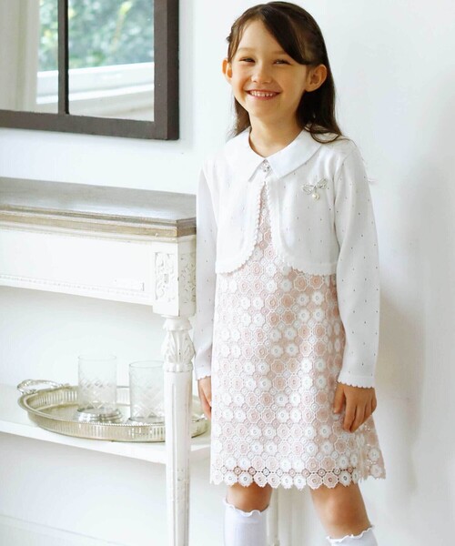 カーディガン 入学式 卒園式 ニットボレロカーディガン(110~130cm) キッズ 子供服 男の子 女の子の画像