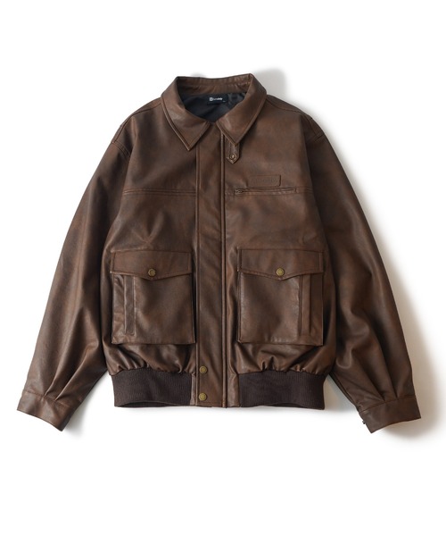 Subciety（サブサエティ） ブルゾン アウター Faded faux leather
