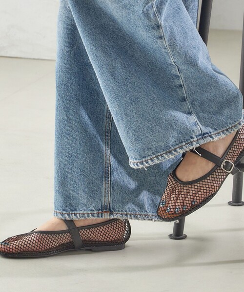 SHIPS（シップス） シューズ メッシュ メリージェーン フラット