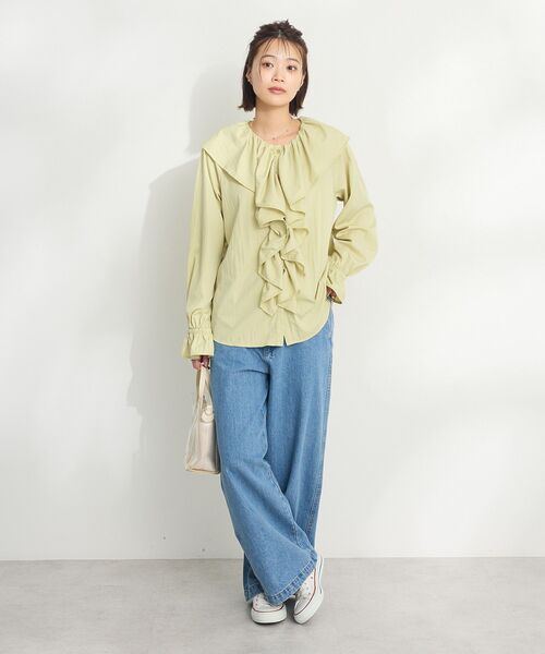 ブラウス シャツ DELIY/デリー ramie lawn big frill シャツ DLY-096154 レディース DELIY/デリー ramie lawn big frill シャツ DLY-096154（シャツ
