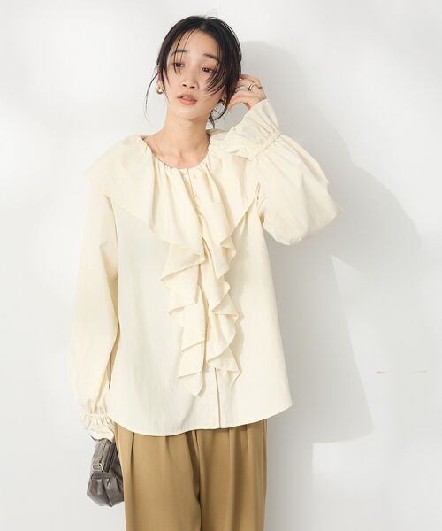 CRAFT STANDARD BOUTIQUE ブラウス シャツ BIGフリル襟ブラウス