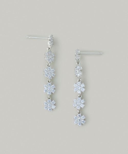 Jolie Toujours（ジョリトゥジュール） ピアス CZ5連フラワーシェイク