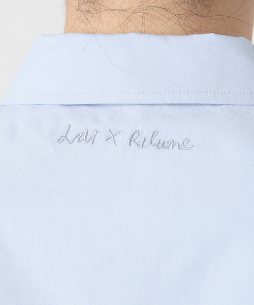 Lar×relume 刺繍シャツ　青 ジャーナルスタンダード レリューム JOURNAL STANDARD relume
