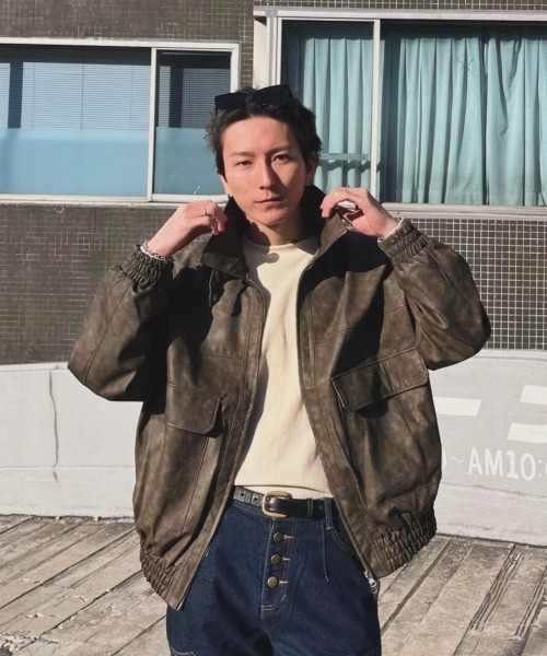 「nemne store」 ブルゾン LARGE ブラウン レディース_画像3