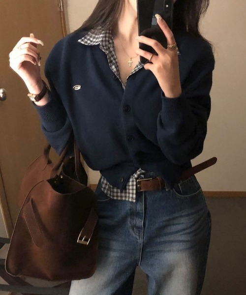 カーディガン 「BELLIDE MADE」 マーリンペンダントVネックカーディガン レディース Beidelli