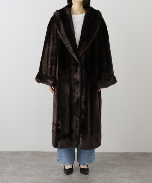 「jakke」 チェスターコート MEDIUM ブラウン レディース_画像2