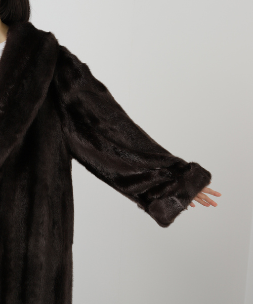 「jakke」 チェスターコート MEDIUM ブラウン レディース_画像7