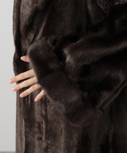 「jakke」 チェスターコート MEDIUM ブラウン レディース_画像8