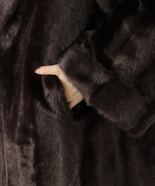 「jakke」 チェスターコート MEDIUM ブラウン レディース_画像9