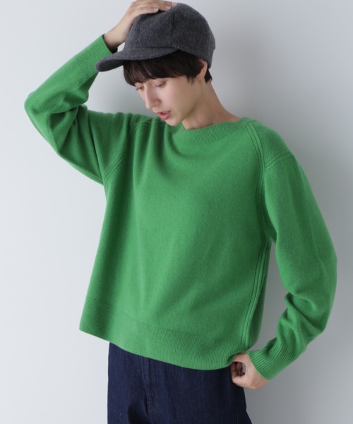「human woman」 長袖ニット MEDIUM ライトグリーン レディース human woman 「human woman」 長袖ニット MEDIUM グリーン