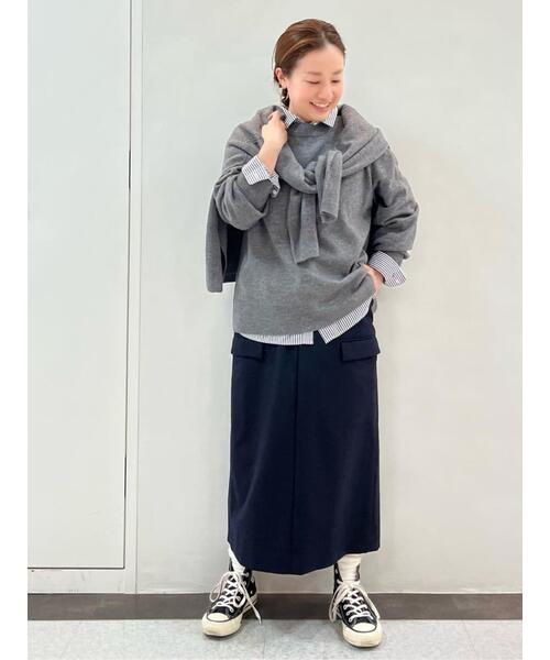 「human woman」 長袖ニット MEDIUM ライトグリーン レディース human woman 「human woman」 長袖ニット MEDIUM グリーン