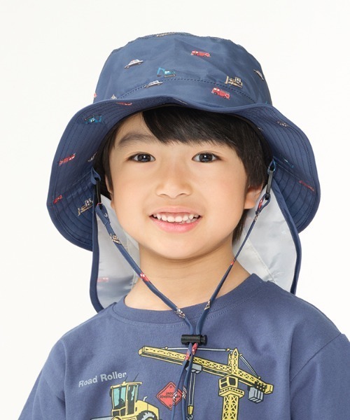 Kids Foret（キッズフォーレ） 帽子 ハット 働く車柄撥水ハット・帽子
