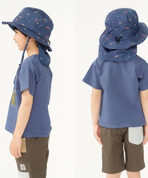 Kids Foret（キッズフォーレ） uvカット 帽子 ハット 働く車柄撥水