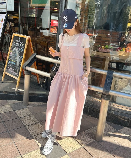Futier Land ワンピース ワイドストラップギャザーワンピース
