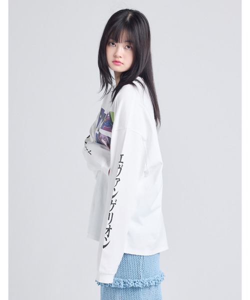 Little sunny bite tシャツ evangelion x little long tee