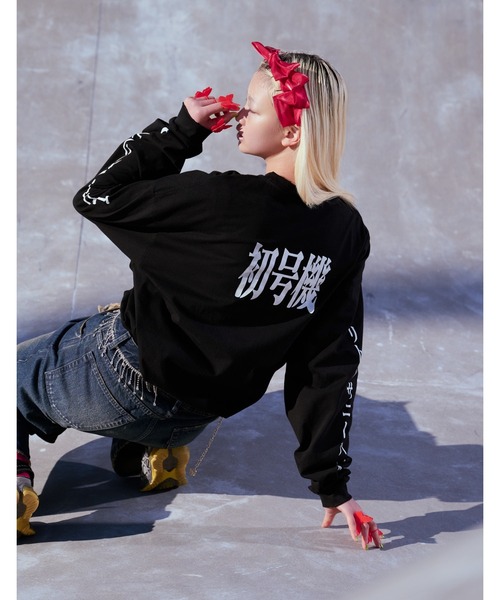 Little sunny bite tシャツ evangelion x little long tee
