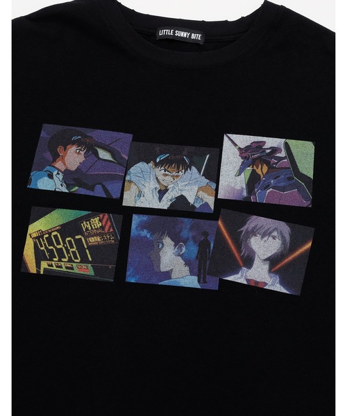 tシャツ evangelion x little sunny bite long tee レディース メンズ Little sunny bite tシャツ evangelion x little long tee