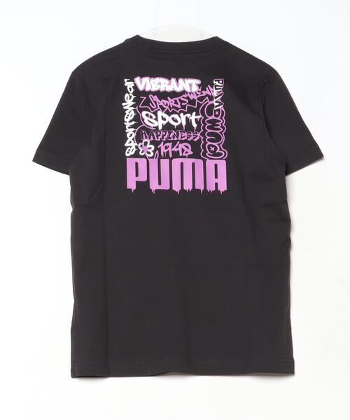【限定品】a-nation×puma バッグ&Tシャツ PUMA tシャツ プーマ SS コットン バックプリント Tシャツ_