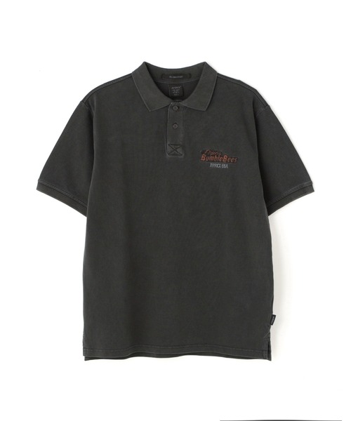 限定■AVIREX■大人気 フェイドウォッシュ 刺繍ポロ 国内発送 AVIREX ポロシャツ 「直営店限定」FADE WASH EMB POLO ”BUMBLE