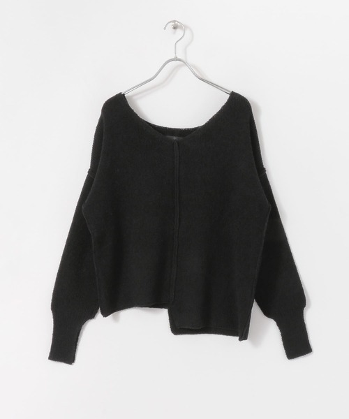 「KBF+」 Vネックニット ONE オフホワイト レディース_画像2