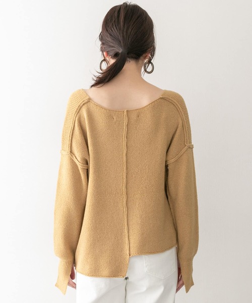 「KBF+」 Vネックニット ONE オフホワイト レディース_画像9