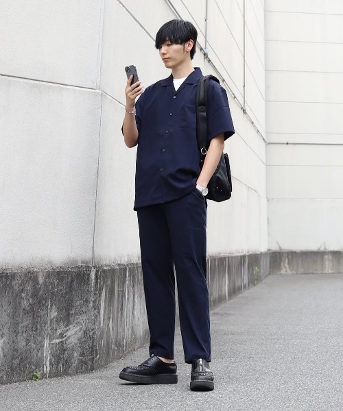 ikka シャツ 「イージーケア／セットアップ対応」Reflax(R