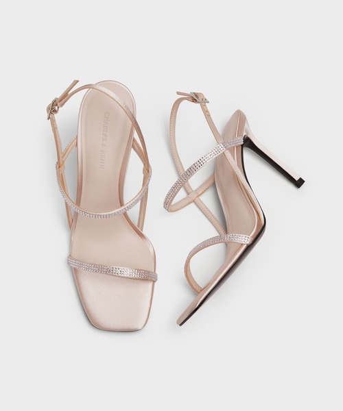 CHARLES ＆ KEITH サンダル Arona アロナ メタリッククリスタル