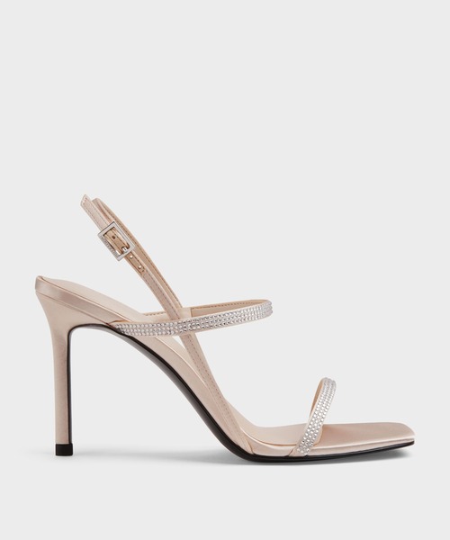 ★CHARLES&KEITH★Arona アロナ ヒールサンダル/送料込 CHARLES ＆ KEITH サンダル Arona アロナ メタリッククリスタル
