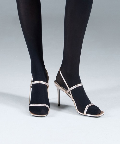 ★CHARLES&KEITH★Arona アロナ ヒールサンダル/送料込 CHARLES ＆ KEITH サンダル Arona アロナ メタリッククリスタル