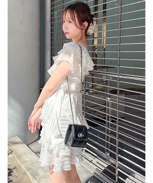 dazzlin ワンピース バリエフルイドミニワンピース : ZOZOTOWN