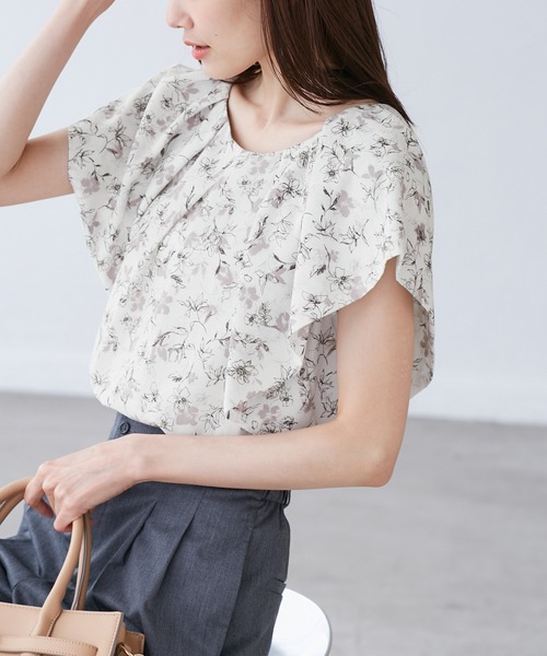 ROPE' PICNIC ブラウス シャツ ラッフルスリーブブラウス/通勤対応