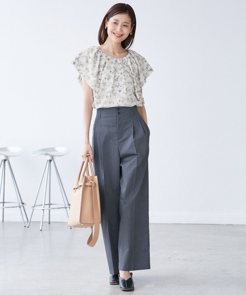 ROPE' PICNIC ブラウス シャツ ラッフルスリーブブラウス/通勤対応