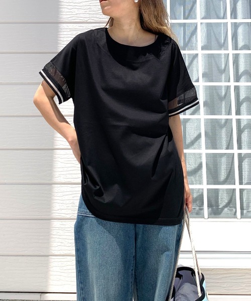 tシャツ 袖口ラインプルオーバー レディース Q tシャツ 袖口ラインプルオーバー レディース : ZOZOTOWN Yahoo