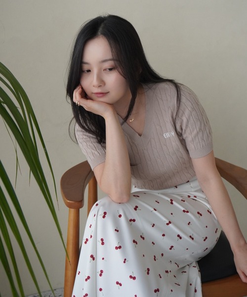 EIMY ISTOIRE（エイミーイストワール） ロング スカート cherry