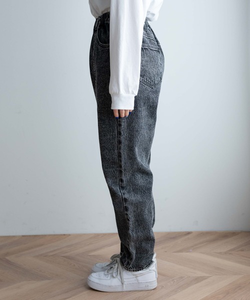 [WEGO] обработка Denim брюки MEDIUM оттенок черного прочее женский 