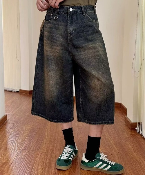 ✩underground✩ バギー ショーツ スプレー加工 ヴィンテージ 加工 ✩underground✩ バギー ショーツ スプレー加工 ヴィンテージ