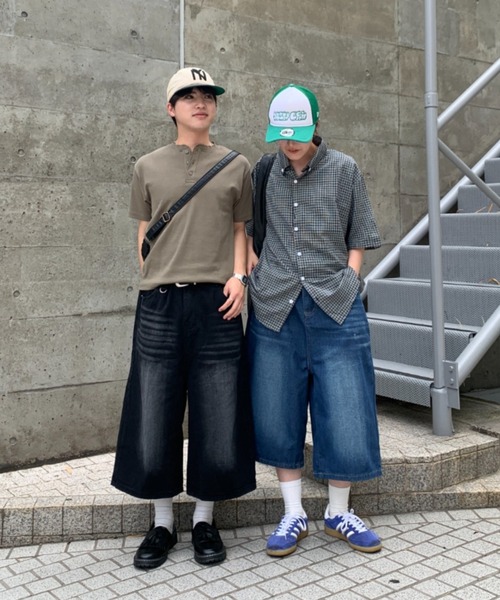 link lot ジーンズ 「26春夏新作」ヴィンテージ加工デニムクロップド