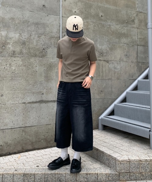 link lot ジーンズ 「26春夏新作」ヴィンテージ加工デニムクロップド
