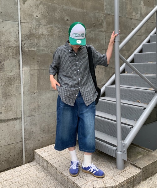 link lot ジーンズ 「26春夏新作」ヴィンテージ加工デニムクロップド