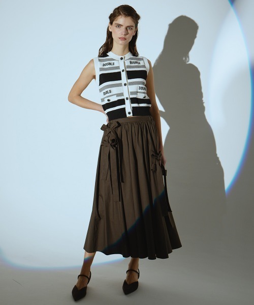DOUBLE STANDARD CLOTHING リボンタイプライタスカート DOUBLE STANDARD CLOTHING スカート リボンタイプライタスカート