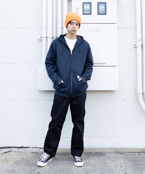 Carhartt 「Carhartt」 ジップアップパーカー LARGE ブラック