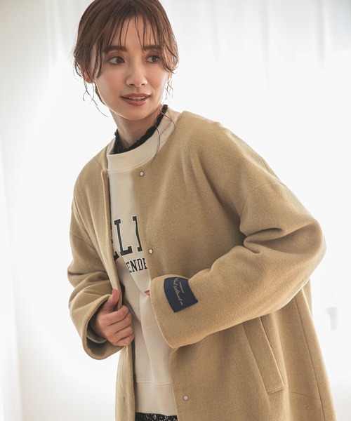 「mysty woman」 チェスターコート FREE ブラック レディース_画像6