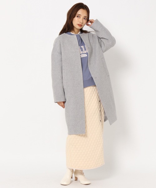 「mysty woman」 チェスターコート FREE ブラック レディース_画像8