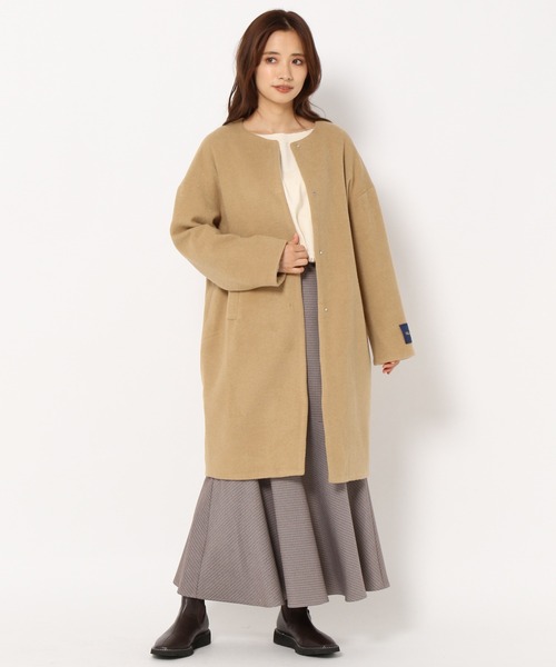 「mysty woman」 チェスターコート FREE ブラック レディース_画像9