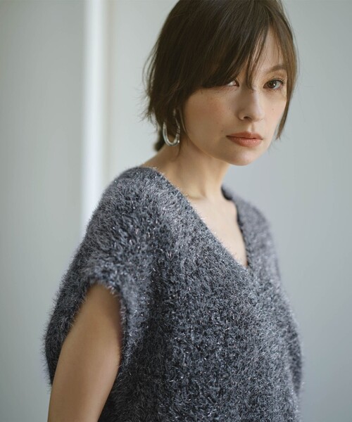 ICB（アイシービー） ベスト ジレ ルレックスファー ベスト レディース