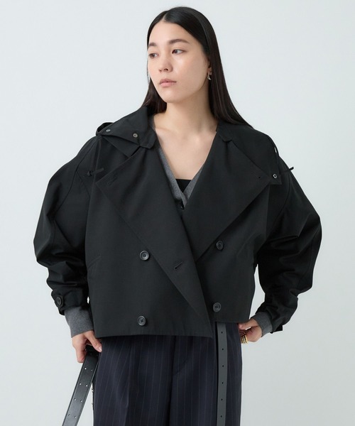 【最終値下げ】新品タグ付2025aw今季chaosカオス　ボースショートコート黒 Chaos（カオス） トレンチコート コート /VACHEMENTショートトレンチ