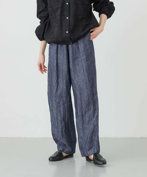 【本物保証，HOT】 「かぐれ」 デニムパンツ FREE ネイビー レディース