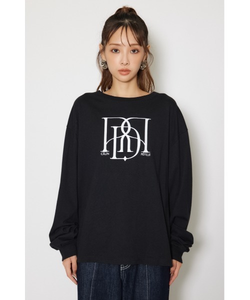 rienda（リエンダ） tシャツ 「WEB限定」RDロゴロングTシャツ 秋服