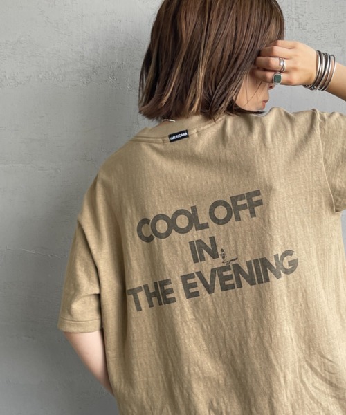 【タグ付き未使用】バックロゴTシャツアメリカーナAMERICANA白綿100% タグ付き未使用】バックロゴTシャツアメリカーナAMERICANA白綿
