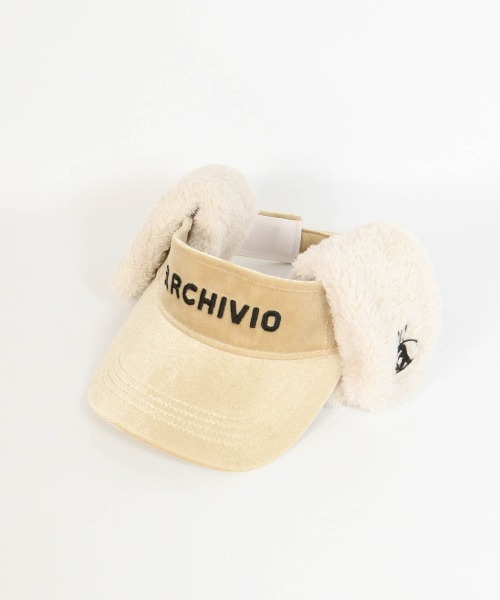archivio（アルチビオ） サンバイザー 「LADIES」耳当付ベロアサン